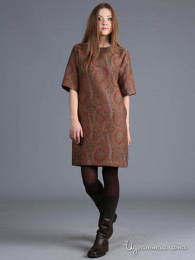 Платье ЭНСО, цвет коричневый