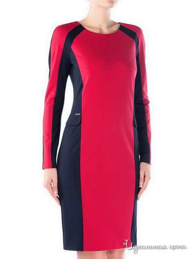 Платье Femme, цвет синий, красный