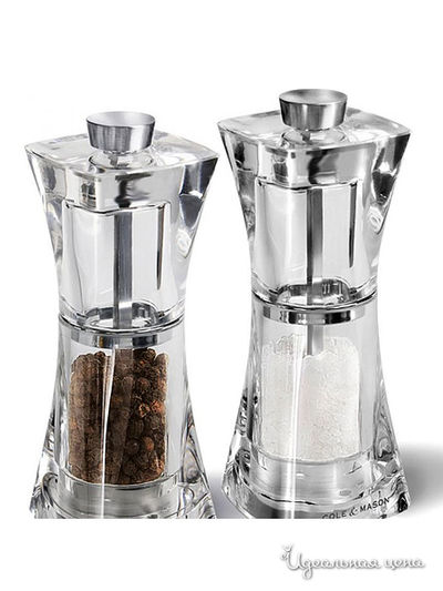 Набор мельниц для перца и соли DKB Household/William Levene, цвет прозрачный
