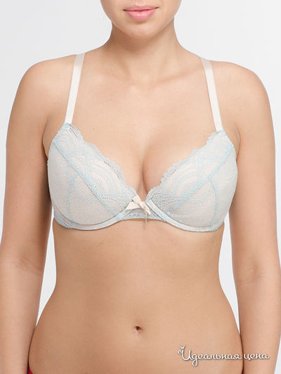 Бюстгальтер Victoria's Secret, цвет бежевый, голубой