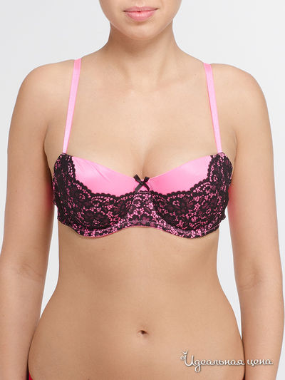 Бюстгальтер Victoria's Secret, цвет розовый, черный