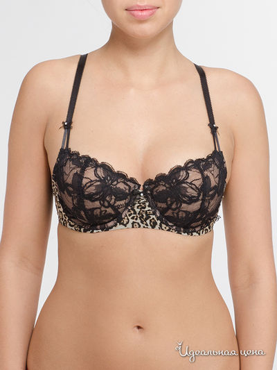 Бюстгальтер Victoria's Secret, цвет черный, бежевый