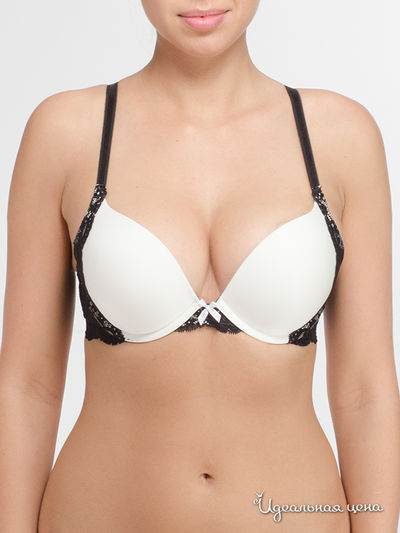 Бюстгальтер Victoria's Secret, цвет белый, черный