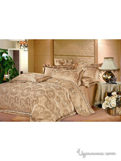 Комплект постельного белья Евро Valtery, цвет бежевый