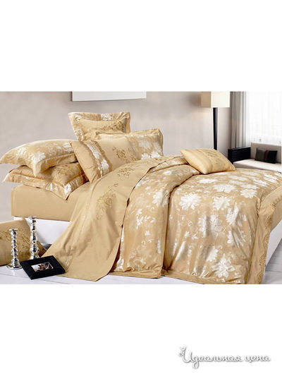 Комплект постельного белья Евро Valtery, цвет бежевый