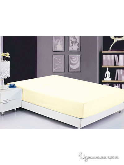Простынь на резинке, 180х200 см Valtery, цвет кремовый