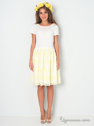 Платье LuAnn, цвет желтый, белый