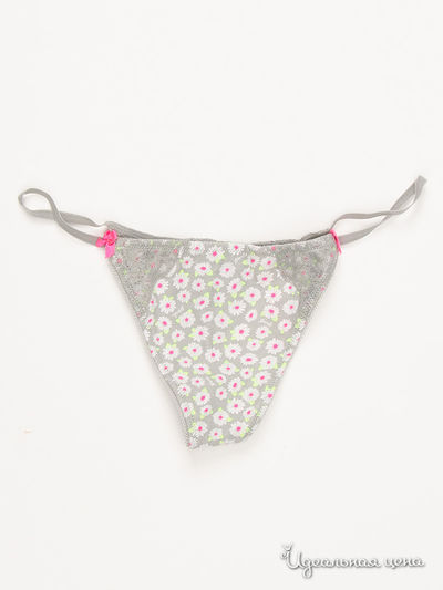 Трусы-стринги Victoria's Secret, цвет серый