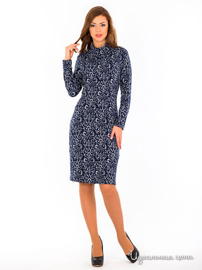 Платье S & A Style, цвет синий, белый