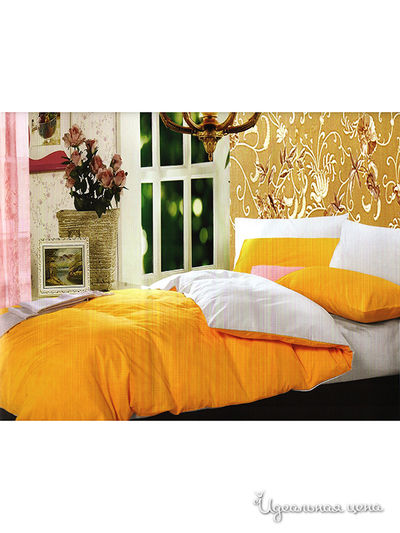 Комплект постельного белья 1,5-спальный 3D Dominanta, цвет оранжевый, белый