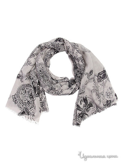 Палантин, 70*180 см Moltini, цвет серый