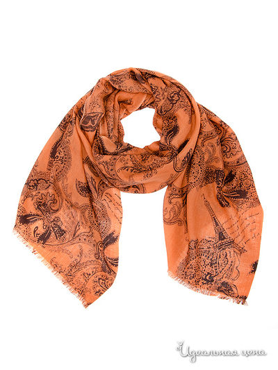 Палантин, 70*180 см Moltini, цвет оранжевый