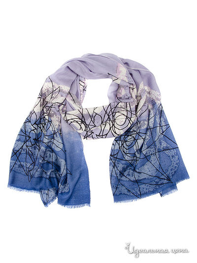 Палантин, 70*180 см Moltini, цвет синий