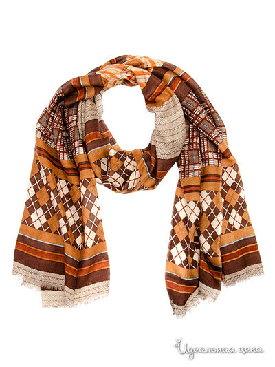 Палантин, 70*180 см Moltini, цвет коричневый