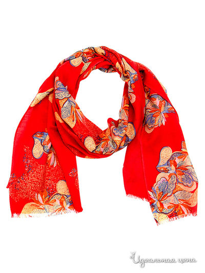 Палантин, 70*180 см Moltini, цвет красный