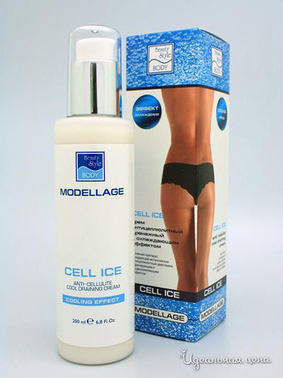 Крем антицеллюлитный дренажный с охлаждающим эффектом Cell Ice, 200 мл, Beauty Style