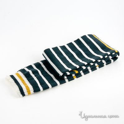 Шарф Mexx, цвет цвет темно-зеленый / белый / желтый