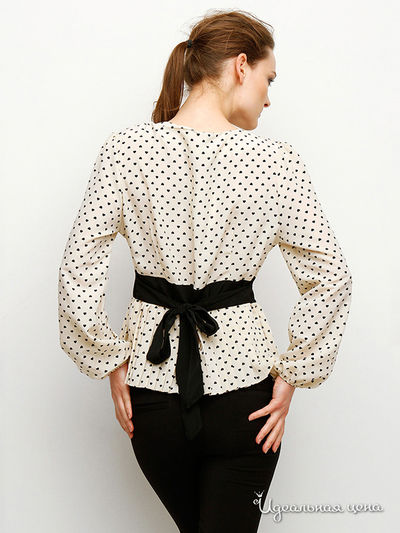Блуза IRONI, цвет молочный, черный