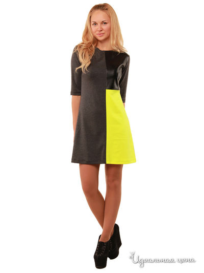 Платье Majaly, цвет черный, желтый