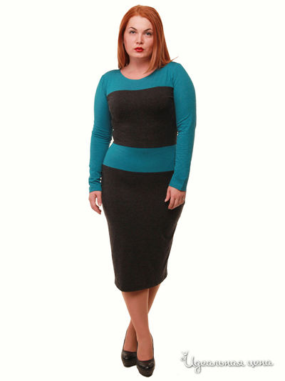 Платье Majaly, цвет серый, бирюзовый