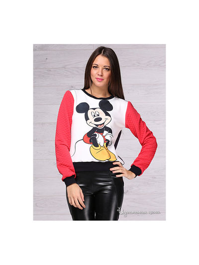 Свитшот Majaly, цвет красный, молочный