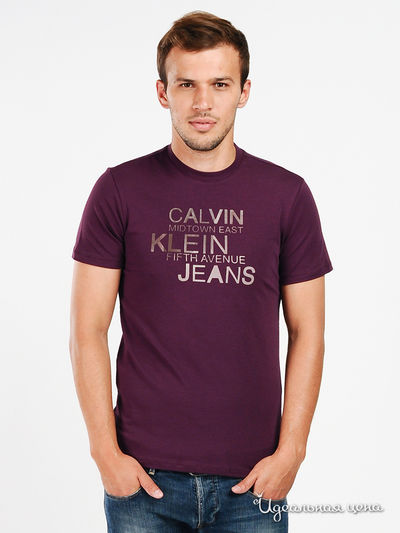 Футболка Calvin Klein Jeans, цвет фиолетовый