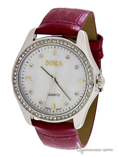 Часы наручные Bora, цвет бордовый