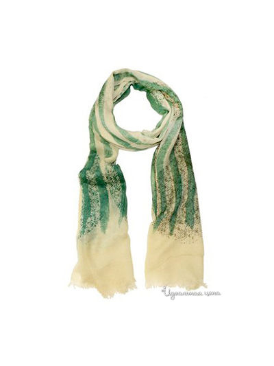 Шарф AtStyle247, цвет кремовый, зеленый