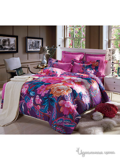 Комплект постельного белья Евро Dream Time Store, цвет мультиколор