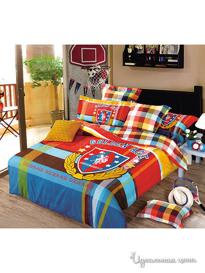 Комплект постельного белья Евро Dream Time Store, цвет мультиколор