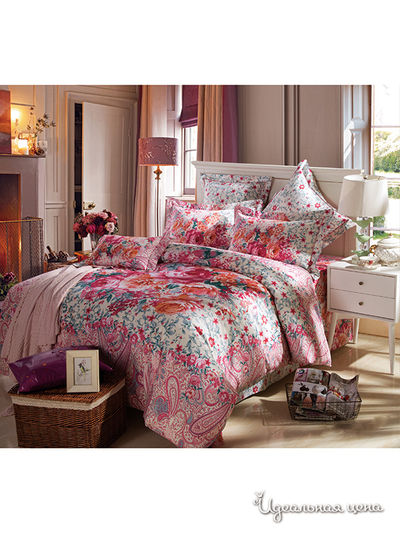 Комплект постельного белья Евро Dream Time Store, цвет мультиколор