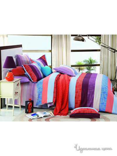 Комплект постельного белья Евро Dream Time Store, цвет мультиколор