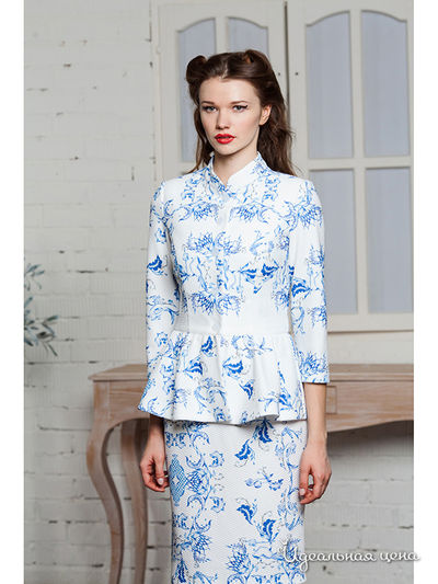 Жакет Ksenia Knyazeva, цвет белый, голубой