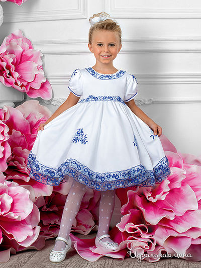 Платье Arina, цвет белый, синий