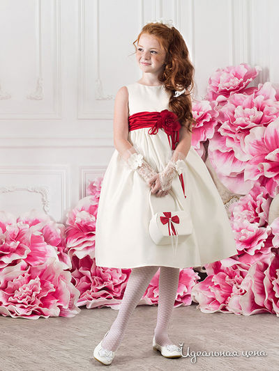 Платье Arina, цвет молочный, красный