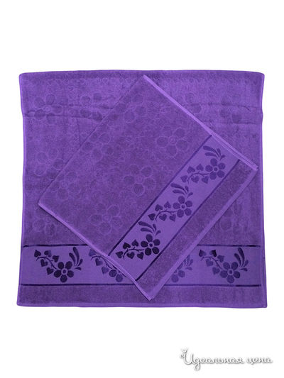 Набор полотенец, 2 шт Fiesta Textile, цвет фиолетовый