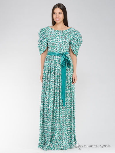 Платье с поясом Model Time, цвет бирюзовый