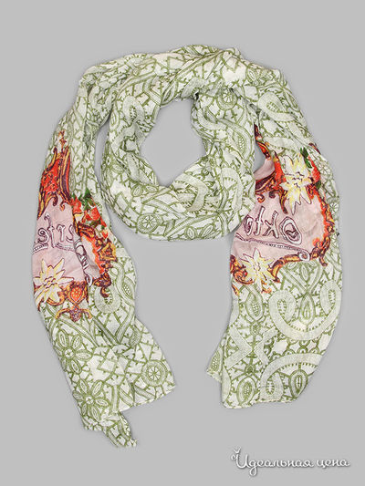 Палантин Passigatti, цвет зеленый, красный