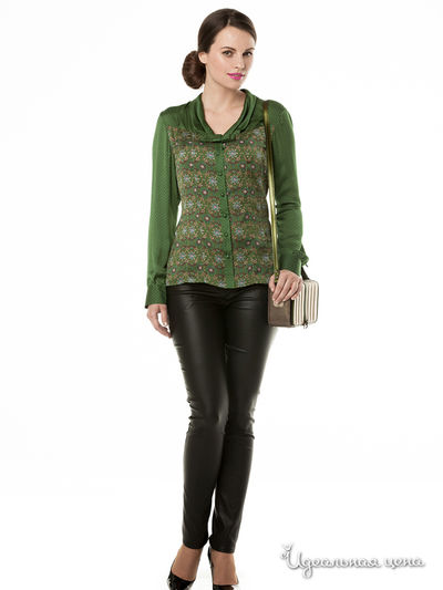 Блуза E. Levy, цвет зеленый