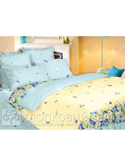 Комплект постельного белья 1,5 спальный Хлопковый Край, цвет зеленый