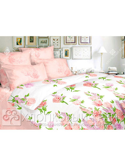 Комплект постельного белья 1,5 спальный Хлопковый Край, цвет розовый