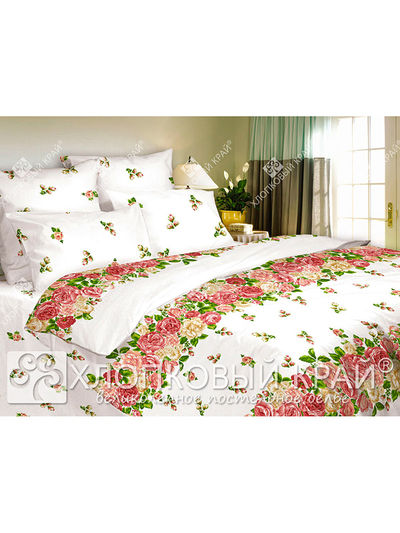 Комплект постельного белья евро Хлопковый Край, цвет белый