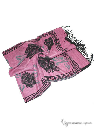 Палантин Blu Style, цвет розовый, черный