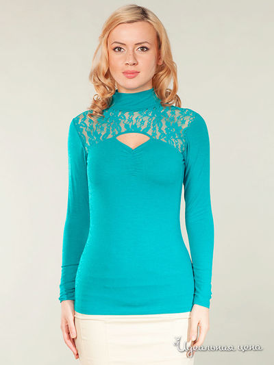 Водолазка Лала Стайл, цвет изумрудный