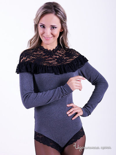 Боди Zean, цвет серый