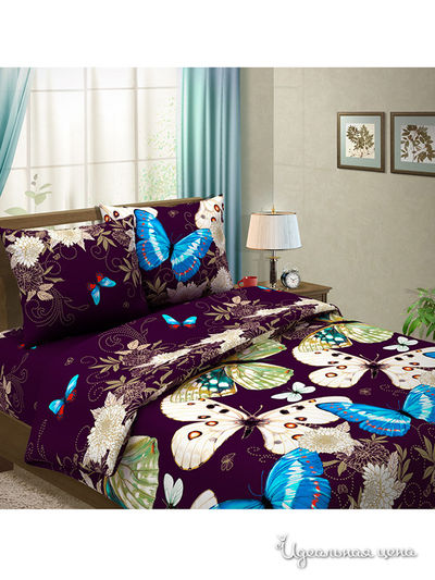 Комплект постельного белья двуспальный Традиция Текстиля, цвет фиолетовый