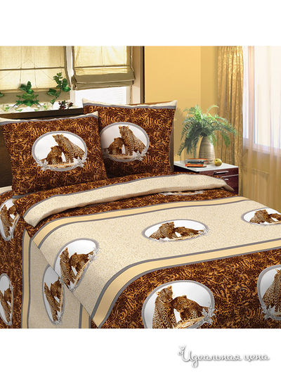 Комплект постельного белья, 2-спальный Традиция Текстиля, цвет бежевый, коричневый