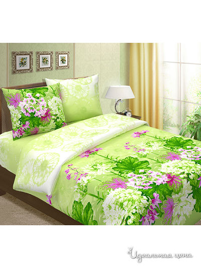 Комплект постельного белья двуспальный Традиция Текстиля, цвет зеленый