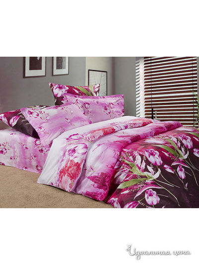 Комплект постельного белья двуспальный с европростыней Caprice, цвет розовый