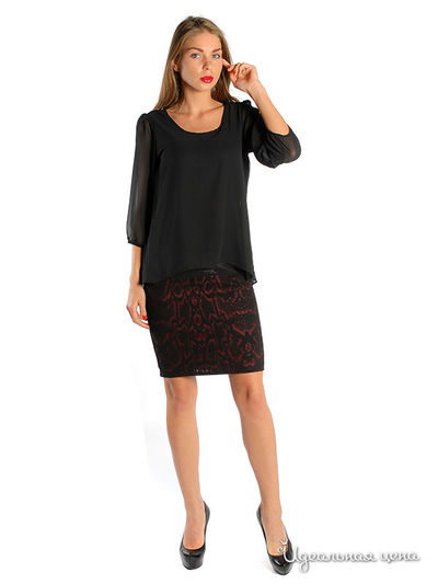 Платье Miarte, цвет черный/бордовый